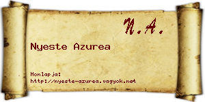 Nyeste Azurea névjegykártya